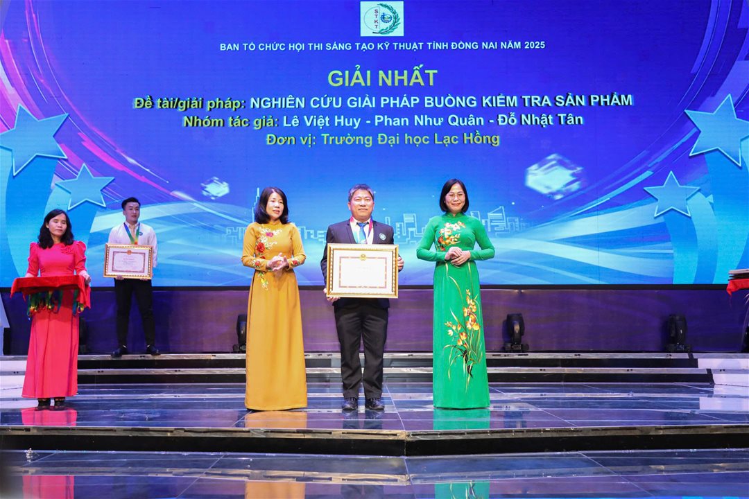 Giảng viên và sinh viên Khoa Cơ điện – Điện tử xuất sắc đạt Giải Nhất và Giải Ba Hội thi Sáng tạo Kỹ thuật tỉnh Đồng Nai năm 2025