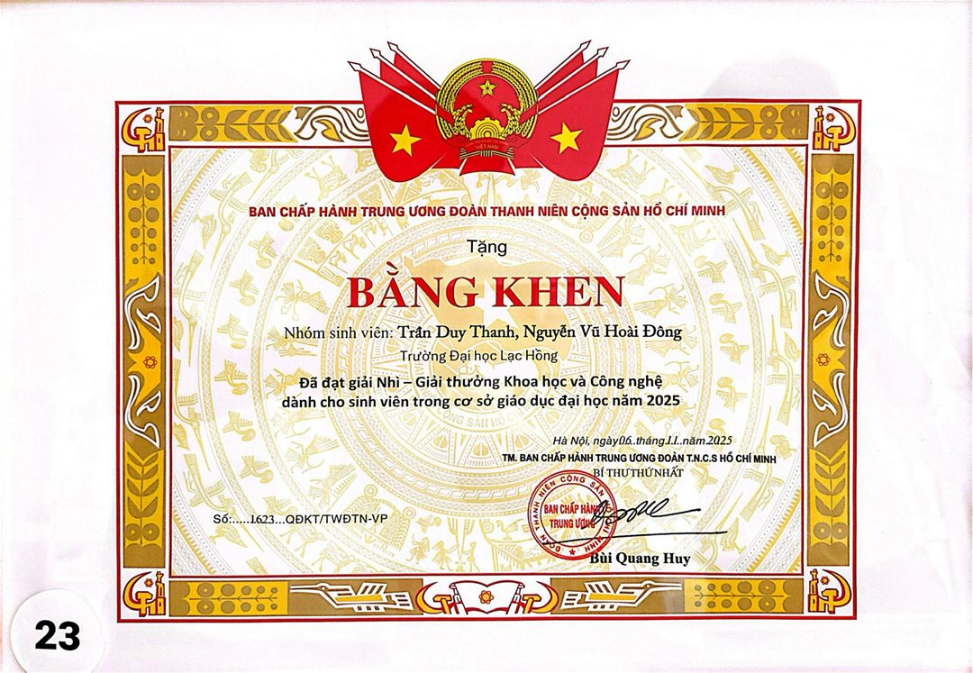 Giải Nhì Nghiên cứu Khoa học cấp Bộ gọi tên sinh viên LHU